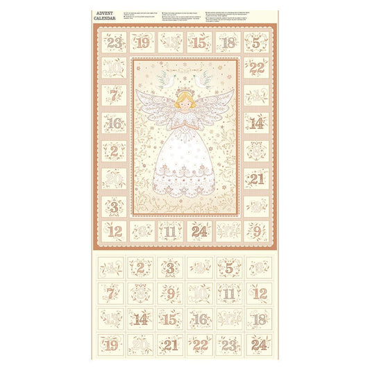 The Sewing Studio Fabric Panels & Labels Makower Angels Advent Calendar Kit - Cream  - The Sewing Studio