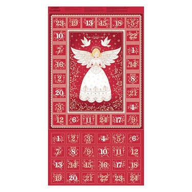 The Sewing Studio Fabric Panels & Labels Makower Angels Advent Calendar Kit - Red  - The Sewing Studio for sale UK - The Sewing Studio