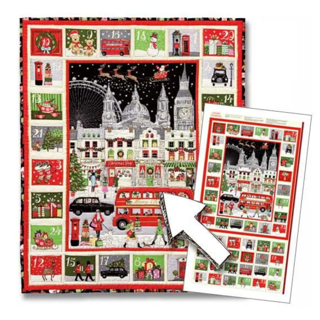 The Sewing Studio Fabric Panels & Labels Makower London Christmas Advent Calendar Bundle Duo  - The Sewing Studio