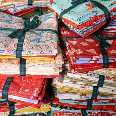 The Sewing Studio Fabric Pre Cuts The Sewing Studio Christmas Fat Quarters Set of Five  - The Sewing Studio for sale UK - The Sewing Studio