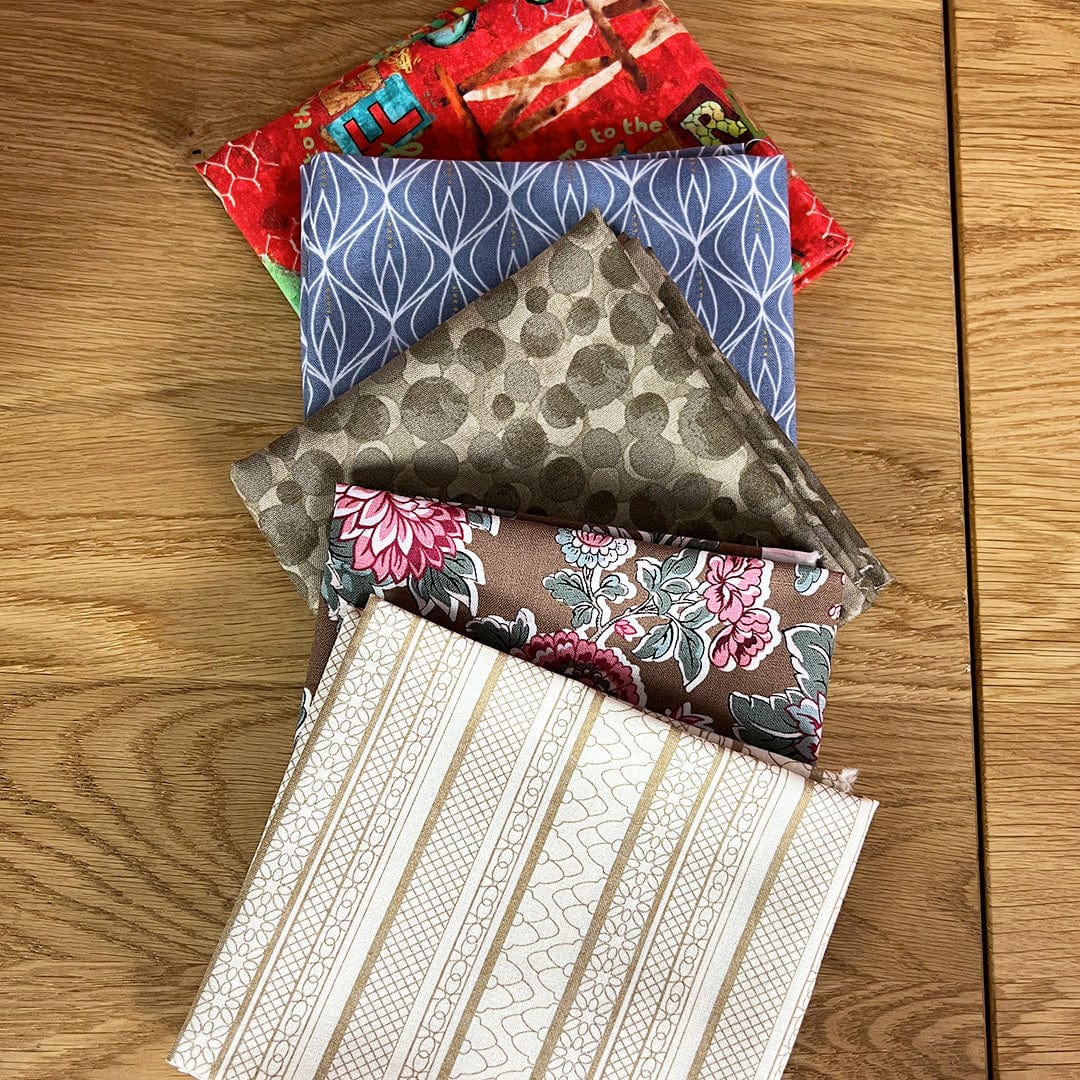 The Sewing Studio Fabric Pre Cuts The Sewing Studio Fat Quarters Set of Five  - The Sewing Studio