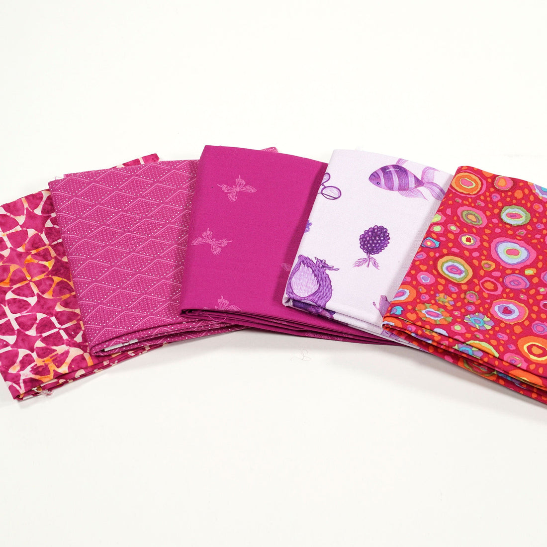 Multi-coloured The Sewing Studio Fabric Pre Cuts The Sewing Studio Fat Quarters Set of Five - The Sewing Studio