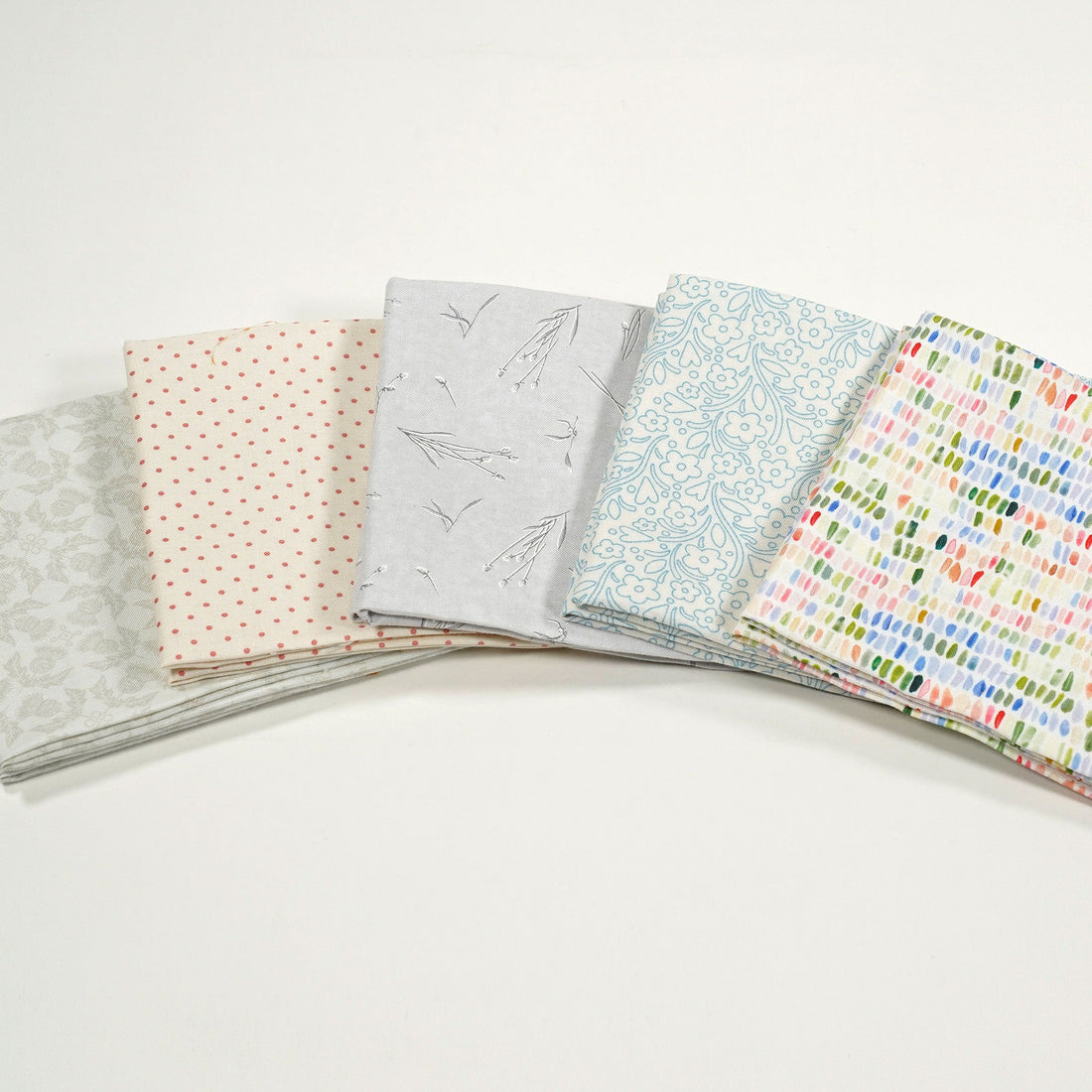 Multi-coloured The Sewing Studio Fabric Pre Cuts The Sewing Studio Fat Quarters Set of Five - The Sewing Studio