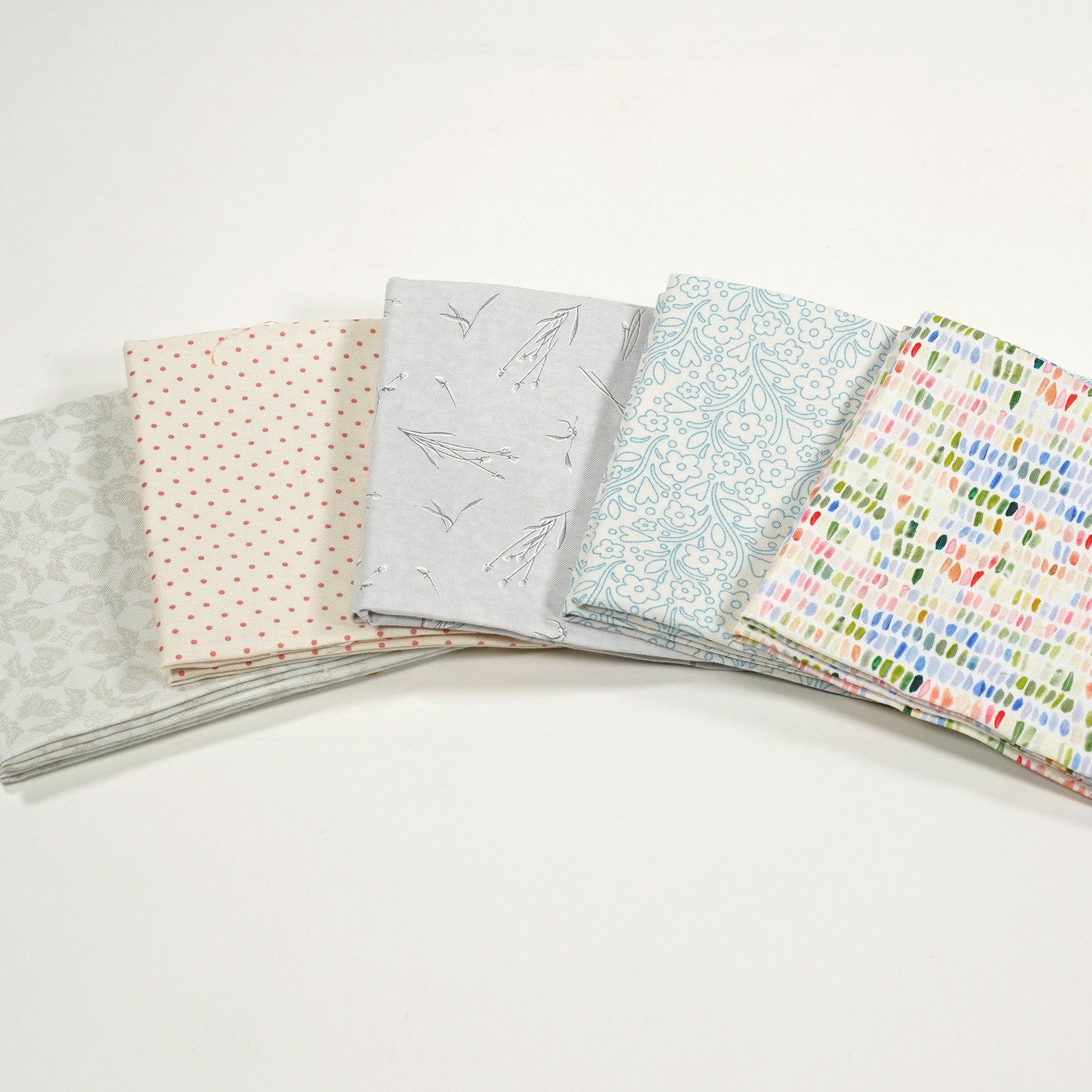 Multi-coloured The Sewing Studio Fabric Pre Cuts The Sewing Studio Fat Quarters Set of Five - The Sewing Studio
