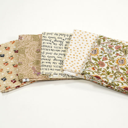 Multi-coloured The Sewing Studio Fabric Pre Cuts The Sewing Studio Fat Quarters Set of Five - The Sewing Studio