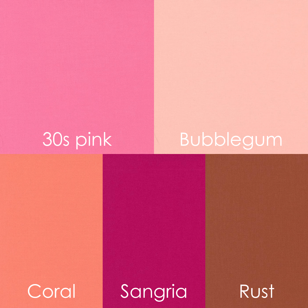 Moda Fabric Pre Cuts Moda Bella Solids Pink Lemonade Fat Quarter Bundle - The Sewing Studio