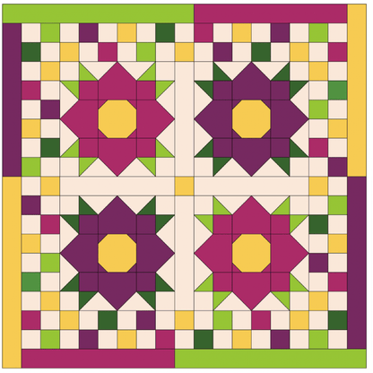 Moda Flow Petunia Quilt Top Bundle