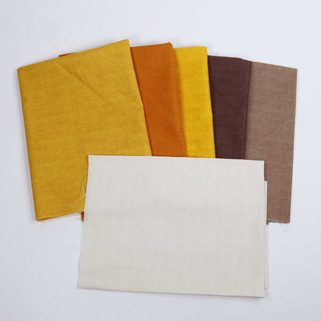 Makower Linen Texture Sunflower Quilt Top Bundle