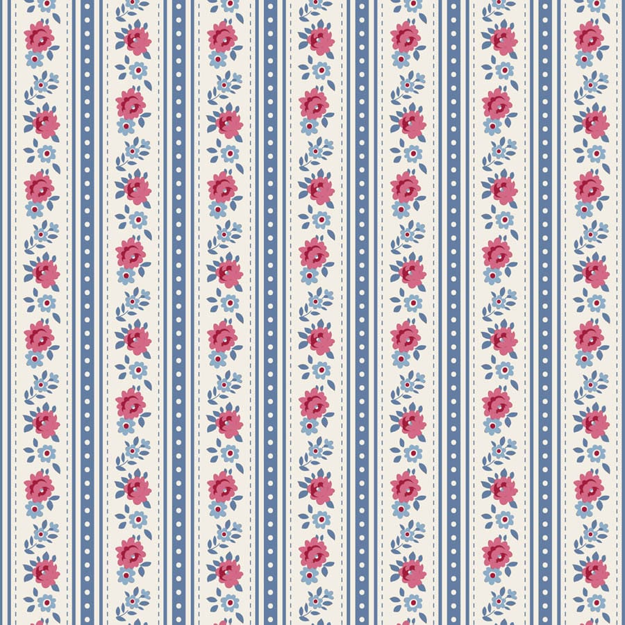 Multi-coloured Floral Tilda Fabric PRE-ORDER Tilda Village Life - The Sewing Studio