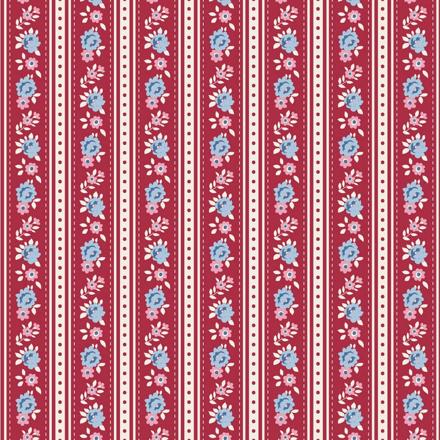 Multi-coloured Floral Tilda Fabric PRE-ORDER Tilda Village Life - The Sewing Studio