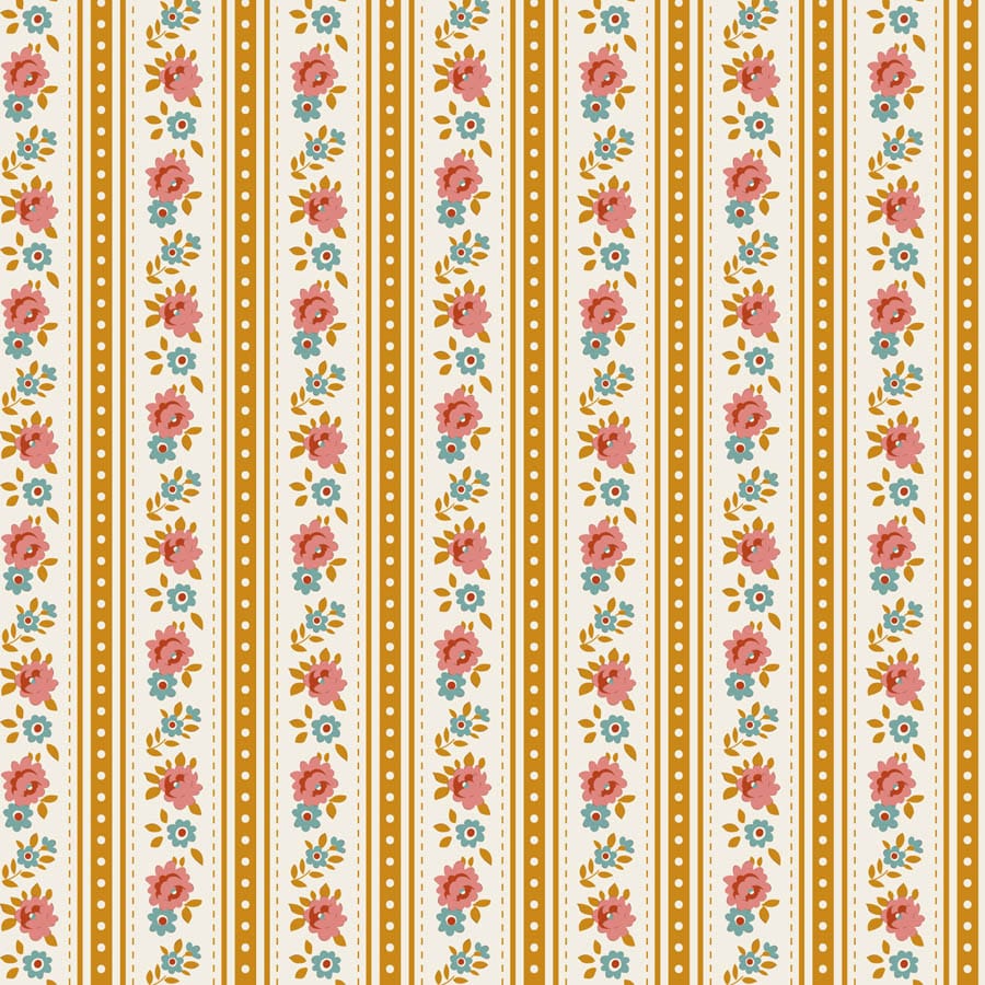 Multi-coloured Floral Tilda Fabric PRE-ORDER Tilda Village Life - The Sewing Studio