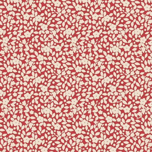 Red Floral Tilda Fabric Tilda Creating Memories - The Sewing Studio