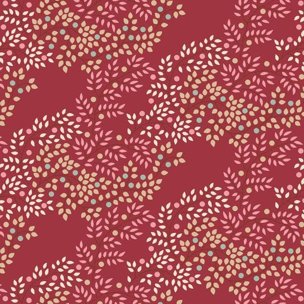 Red Floral Tilda Fabric Tilda Creating Memories - The Sewing Studio