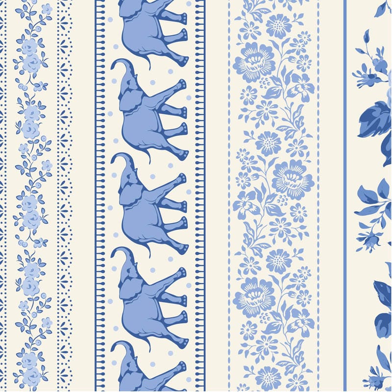 Blue Floral Tilda Fabric PRE-ORDER Tilda Something Blue Fabric - The Sewing Studio