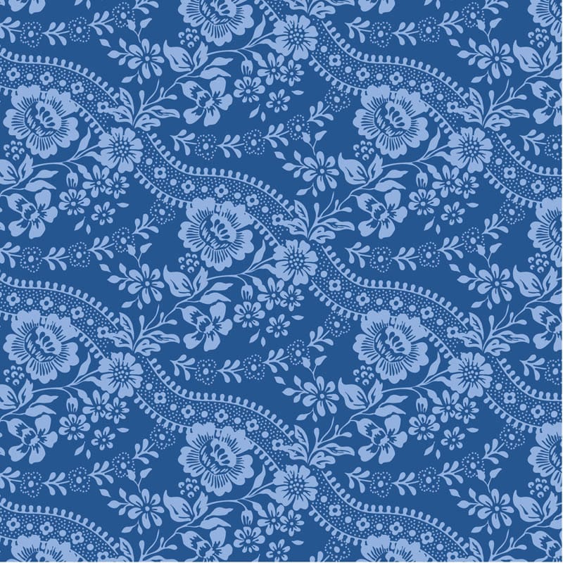 Blue Floral Tilda Fabric PRE-ORDER Tilda Something Blue Fabric - The Sewing Studio