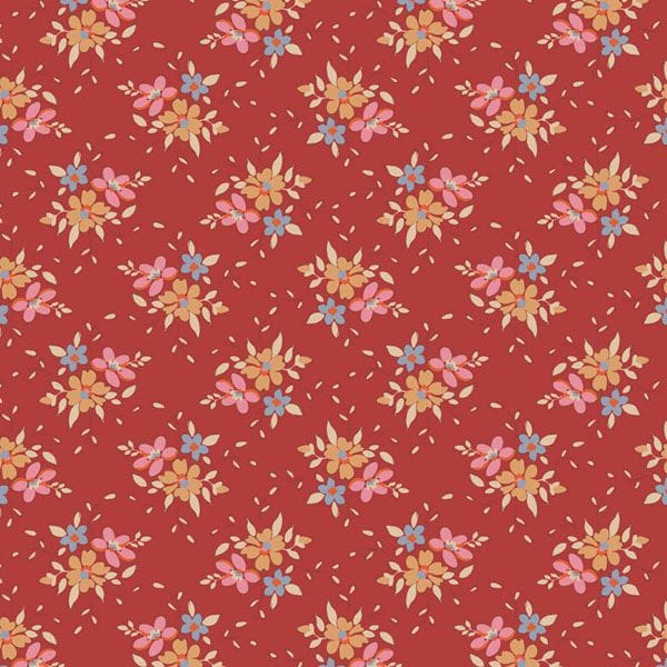 Red Floral Tilda Fabric Tilda Creating Memories - The Sewing Studio