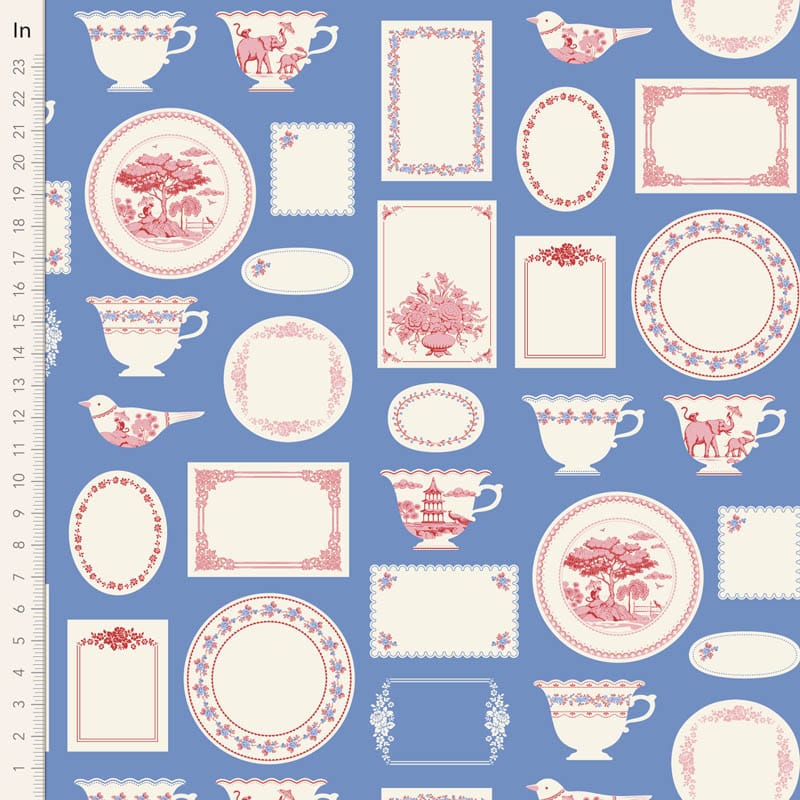 Blue Floral Tilda Fabric PRE-ORDER Tilda Something Blue Fabric - The Sewing Studio