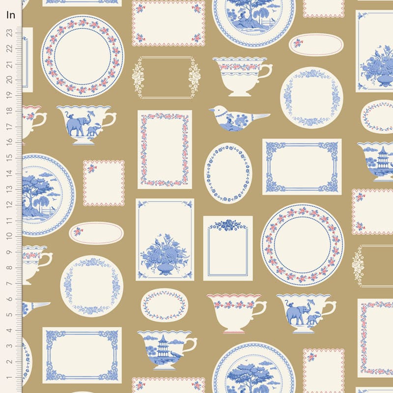 Multi-coloured Floral Tilda Fabric PRE-ORDER Tilda Something Blue Fabric - The Sewing Studio