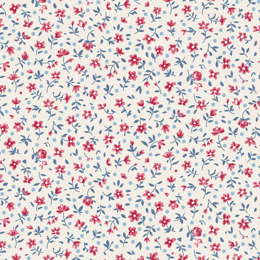 Multi-coloured Floral Tilda Fabric PRE-ORDER Tilda Village Life - The Sewing Studio