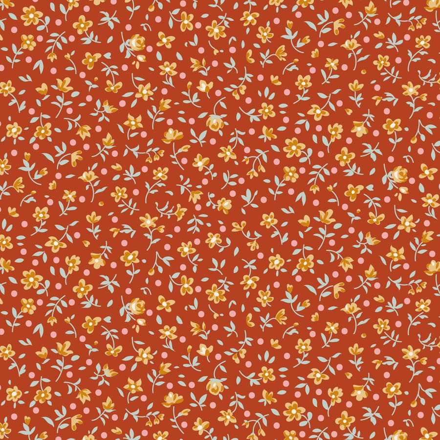 Multi-coloured Floral Tilda Fabric PRE-ORDER Tilda Village Life - The Sewing Studio