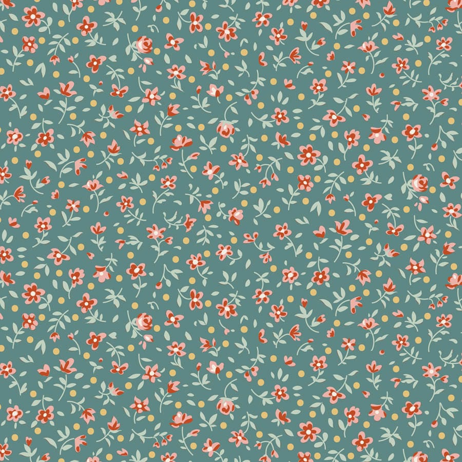 Multi-coloured Floral Tilda Fabric PRE-ORDER Tilda Village Life - The Sewing Studio