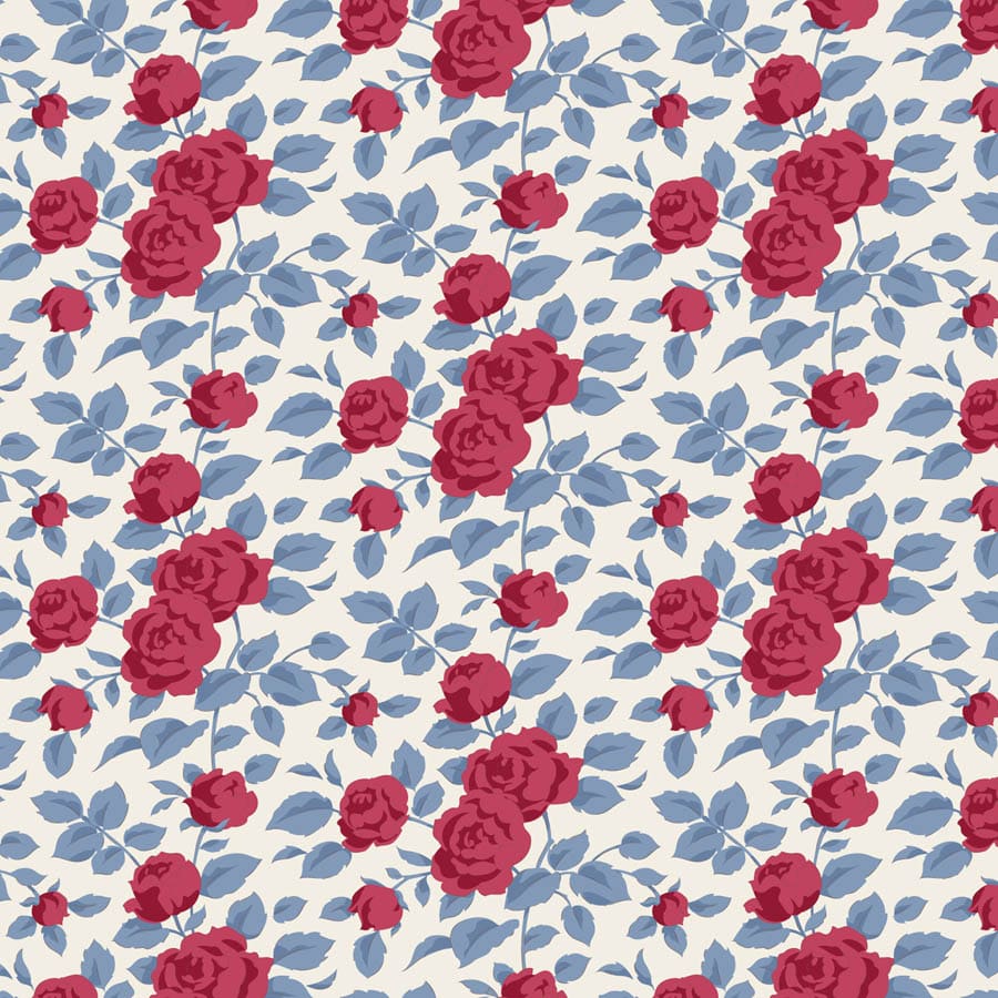 Multi-coloured Floral Tilda Fabric PRE-ORDER Tilda Village Life - The Sewing Studio