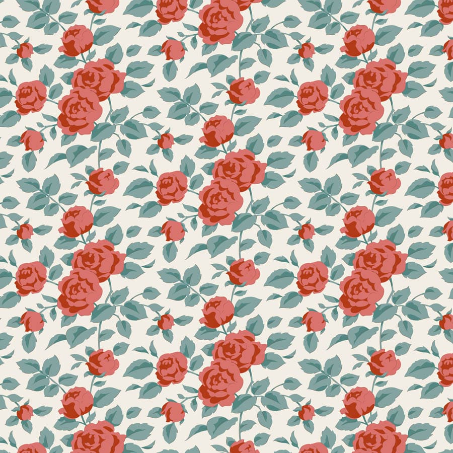 Multi-coloured Floral Tilda Fabric PRE-ORDER Tilda Village Life - The Sewing Studio