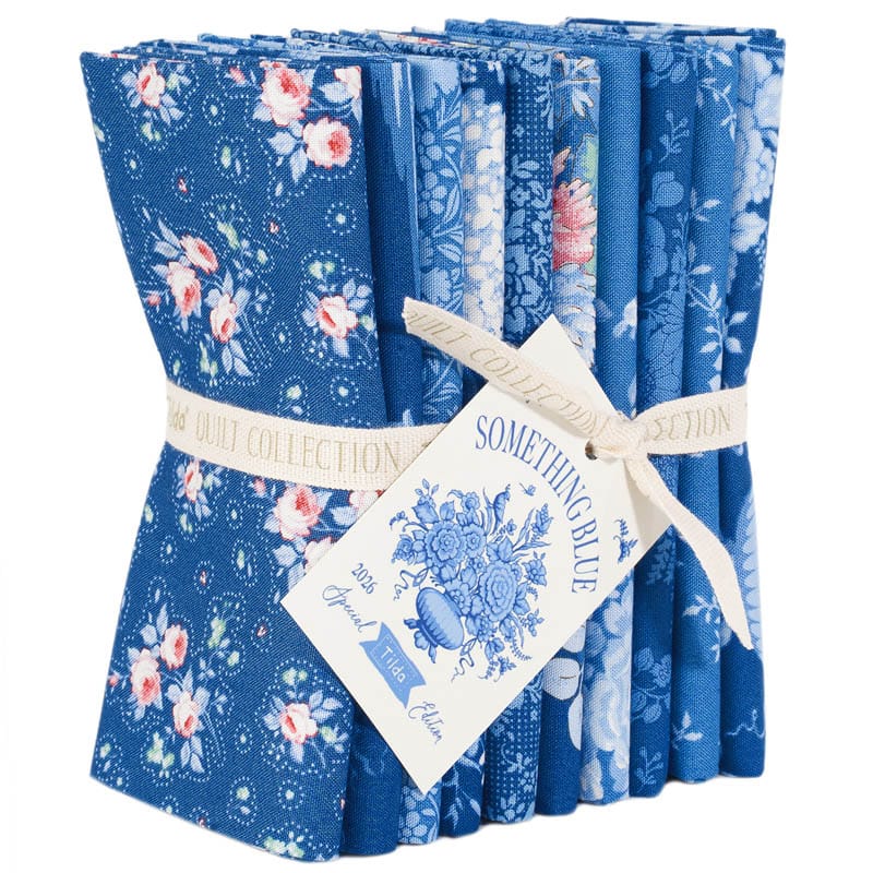 Tilda Fabric Pre Cuts PRE-ORDER Tilda Something Blue Dark Fat Quarter Bundle 10 Piece - The Sewing Studio