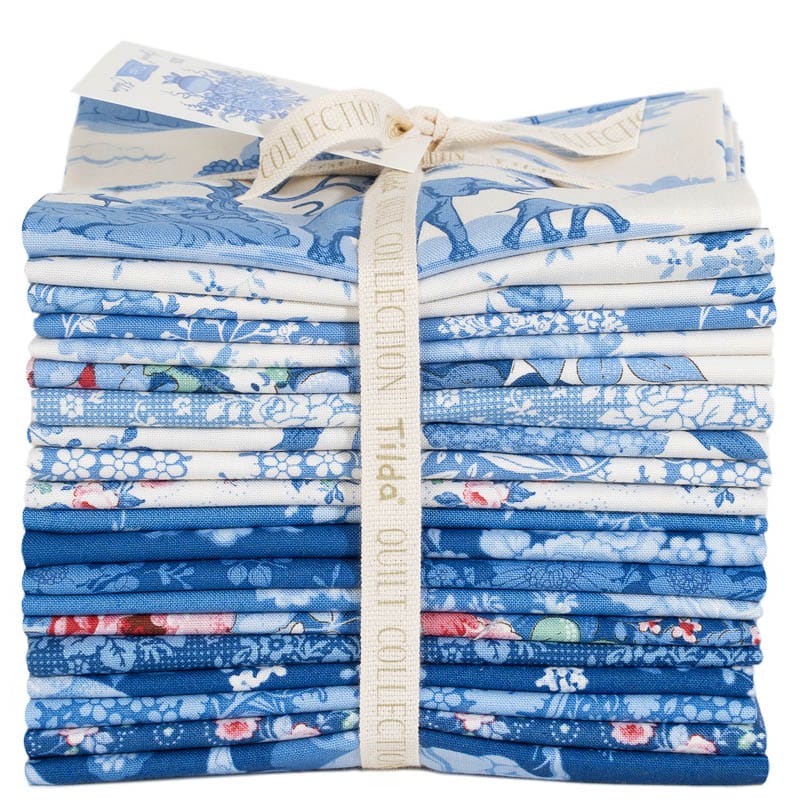 Tilda Fabric Pre Cuts PRE-ORDER Tilda Something Blue Fat Quarter Bundle 20 Piece - The Sewing Studio