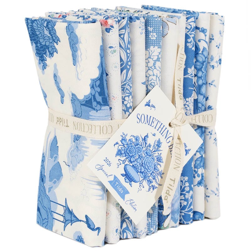 Tilda Fabric Pre Cuts PRE-ORDER Tilda Something Blue Light Fat Quarter Bundle 10 Piece - The Sewing Studio