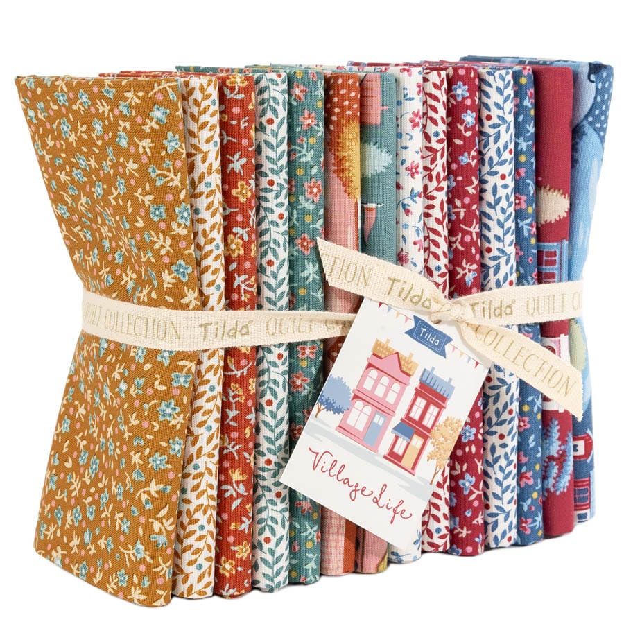 Tilda Fabric Pre Cuts PRE-ORDER Tilda Village Life Fat Quarter Bundle 14 Piece - The Sewing Studio