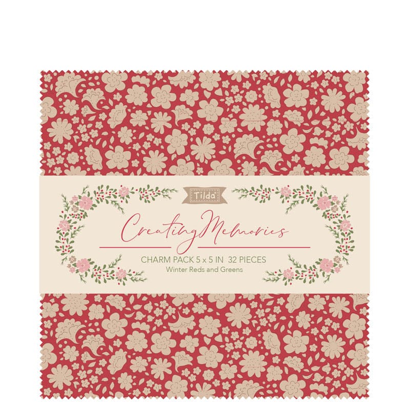 Tilda Fabric Pre Cuts Tilda Creating Memories Winter 5" Square Pack - The Sewing Studio