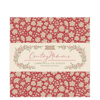 Tilda Fabric Pre Cuts Tilda Creating Memories Winter 5" Square Pack - The Sewing Studio