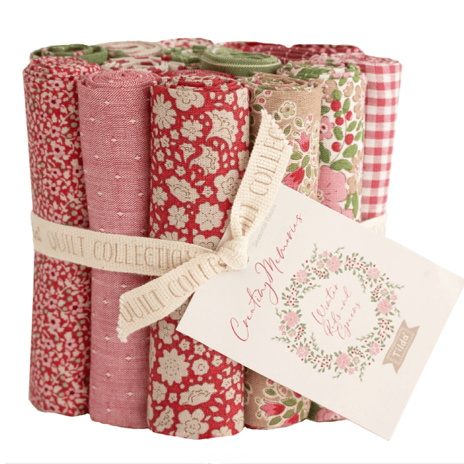 Tilda Fabric Pre Cuts Tilda Creating Memories Winter Fat Eighth Bundle 16 Piece - The Sewing Studio