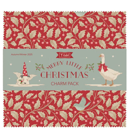 Multi-coloured Christmas Tilda Fabric Pre Cuts Tilda Merry Little Christmas Charm Pack 5" Squares TD300249 - The Sewing Studio