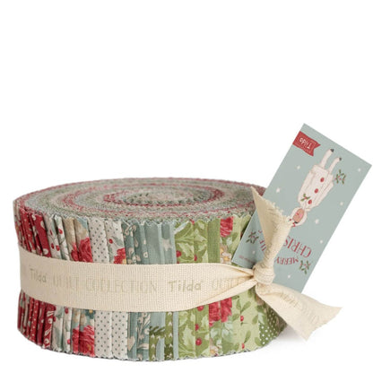 Multi-coloured Christmas Tilda Fabric Pre Cuts Tilda Merry Little Christmas Fabric Roll TD300251 - The Sewing Studio