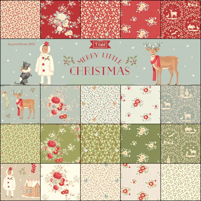 Tilda Fabric Pre Cuts Tilda Merry Little Christmas Fat Eighth Bundle 20 Piece - The Sewing Studio