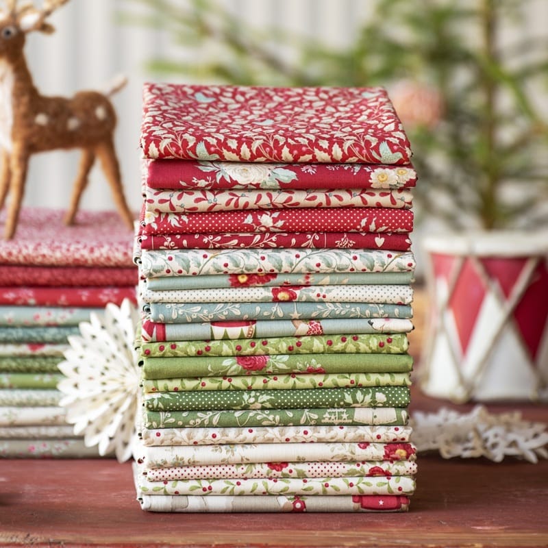 Multi-coloured Christmas Tilda Fabric Pre Cuts Tilda Merry Little Christmas Fat Quarter Bundle 20 Piece TD300247 - The Sewing Studio