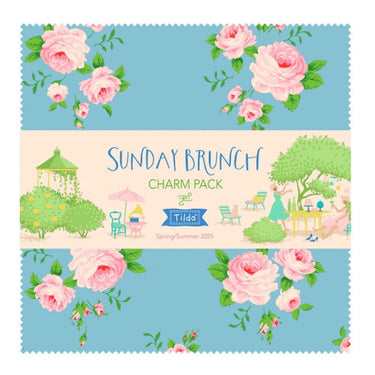 Tilda Fabric Pre Cuts Tilda Sunday Brunch Charm Pack 5 Inch Squares TD300229  - The Sewing Studio for sale UK - The Sewing Studio
