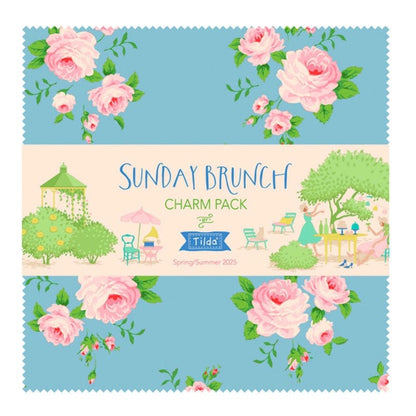 Tilda Fabric Pre Cuts Tilda Sunday Brunch Charm Pack 5 Inch Squares TD300229  - The Sewing Studio
