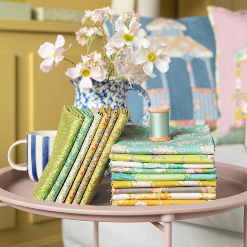 Tilda Fabric Pre Cuts Tilda Sunday Brunch Fat Quarter Bundle 5 Piece Lime and Teal TD300222  - The Sewing Studio