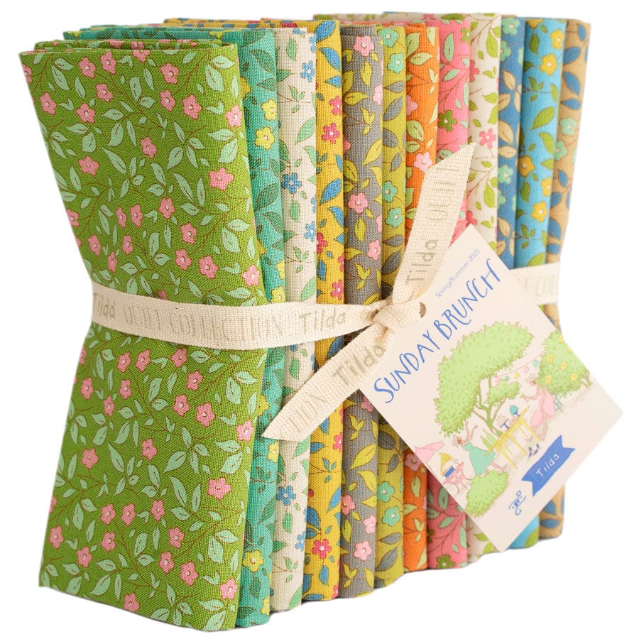 Tilda Fabric Pre Cuts Tilda Sunday Brunch Tipsy Blender Fat Quarter Bundle 12 Piece TD300226  - The Sewing Studio
