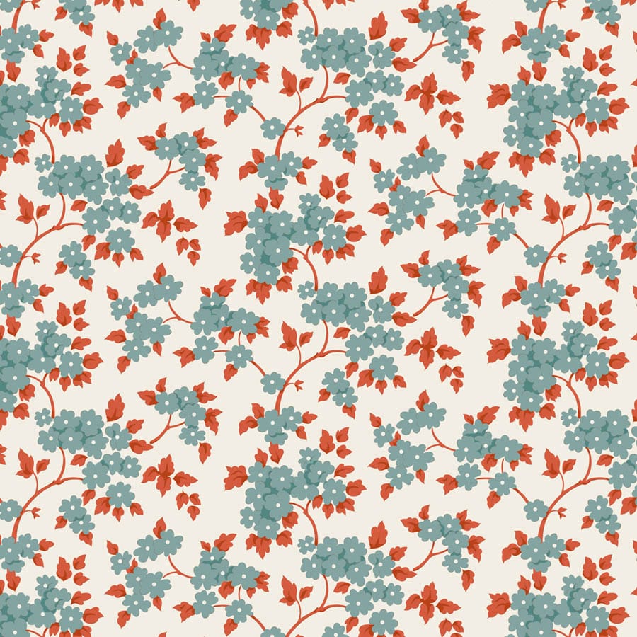 Multi-coloured Floral Tilda Fabric PRE-ORDER Tilda Village Life - The Sewing Studio