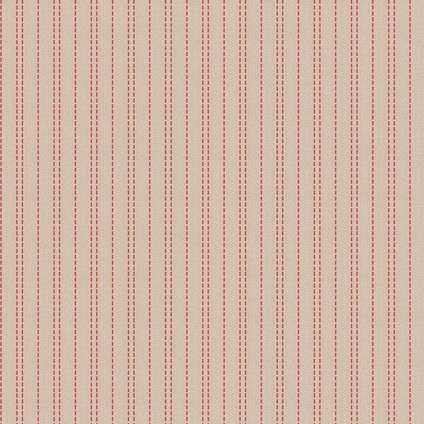 Red Stripes Tilda Fabric Tilda Creating Memories - The Sewing Studio
