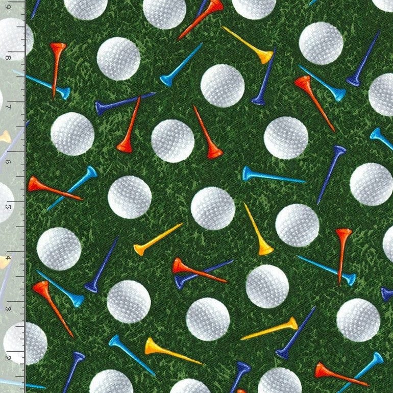 Timeless Treasures Fabric Timeless Treasures Fabric Golf Balls And Golf Tees C8030  - The Sewing Studio