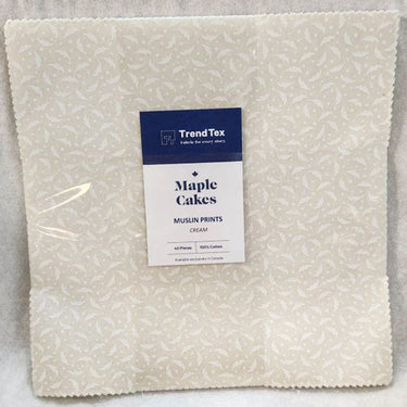 Trend-Tex Fabric Pre Cuts TrendTex Muslin Prints Maple Cake Cream  - The Sewing Studio for sale UK - The Sewing Studio