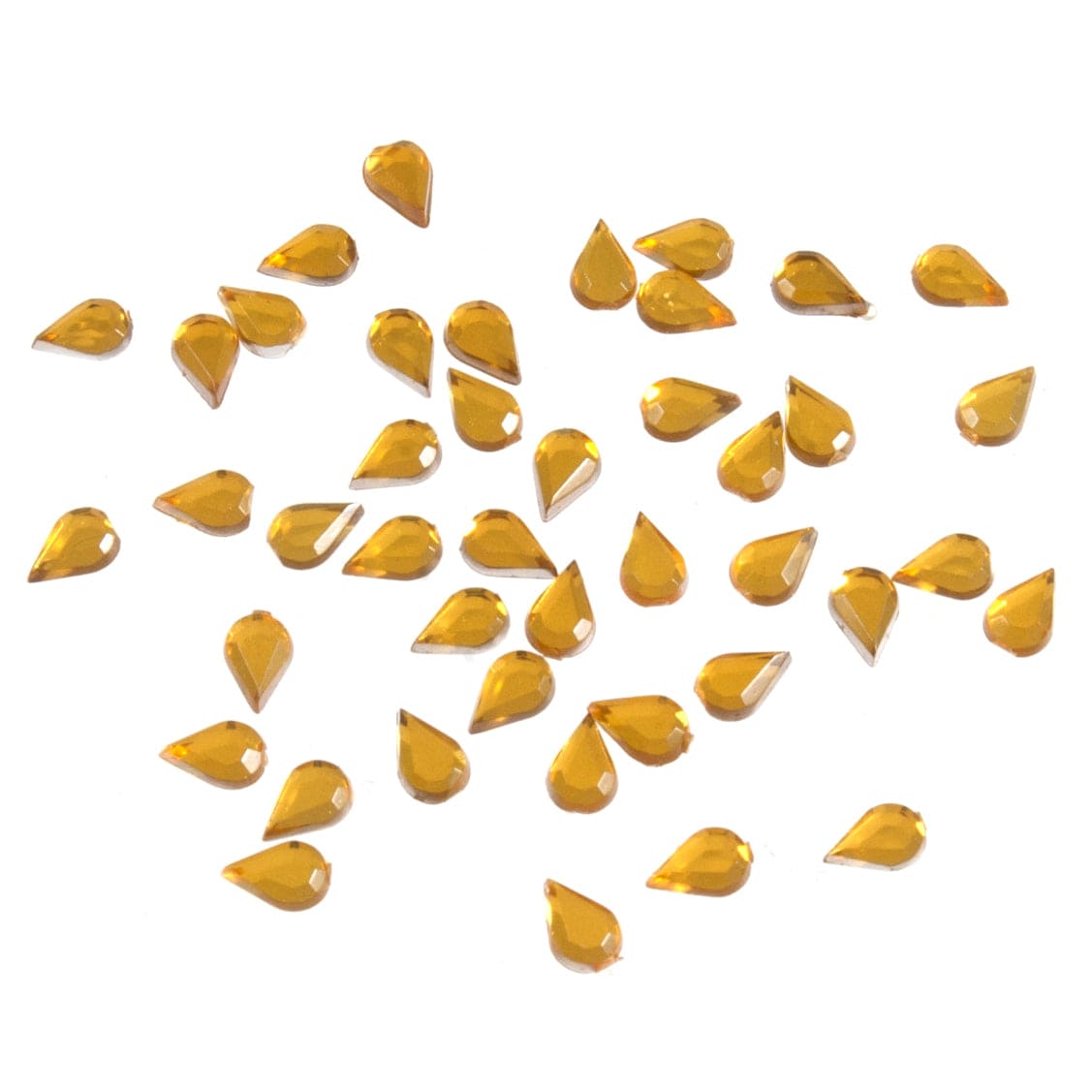 Trimits Beads Sequins Accessories Acrylic Stones: Glue-On: Teardrop: 4 x 6mm: Gold: Pack of 50  - The Sewing Studio