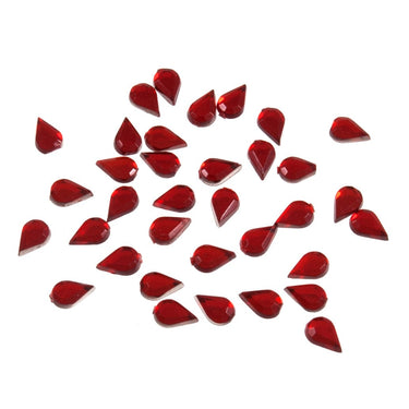 Trimits Beads Sequins Accessories Acrylic Stones: Glue-On: Teardrop: 4 x 6mm: Red: Pack of 50  - The Sewing Studio for sale UK - The Sewing Studio