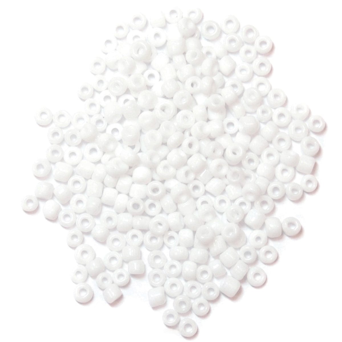 Trimits Beads Sequins Accessories Beads: Seed: White: 8g in a pack  - The Sewing Studio