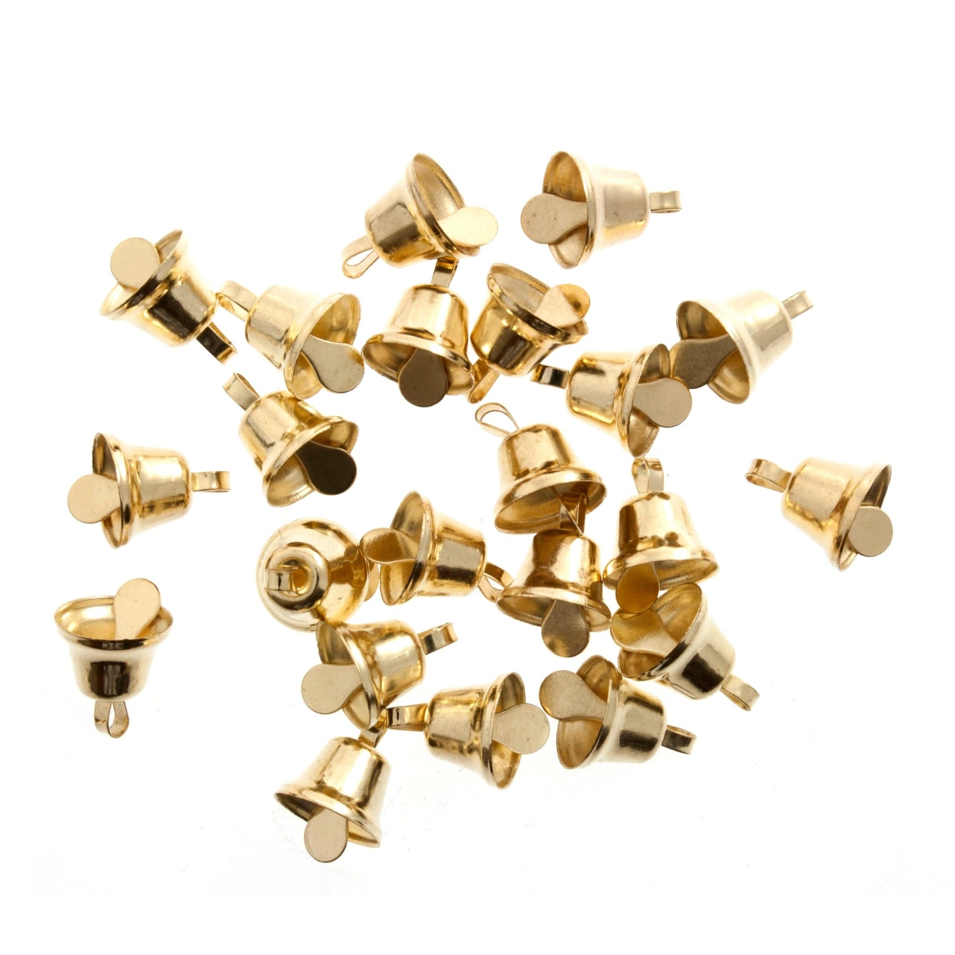 Trimits Beads Sequins Accessories Bells jingle: Gold Liberty Bells: 8mm. Price per bell.  - The Sewing Studio